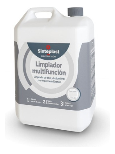 Limpiador Pre Impermeabilización 1 Lt Sinteplast Color Gris