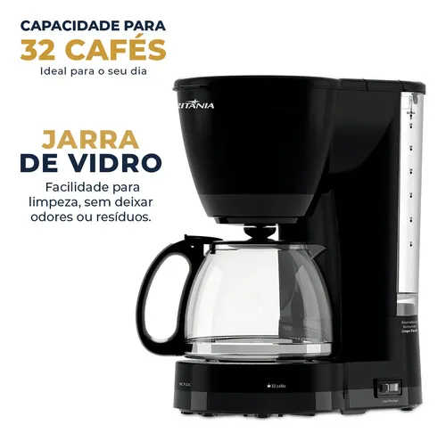 Cafeteira britânia bcf32c 32 cafés 1,2l