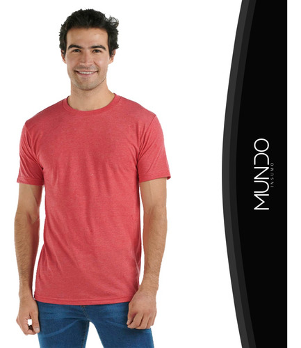 Polera Cuello Redondo Jaspeada Hombre