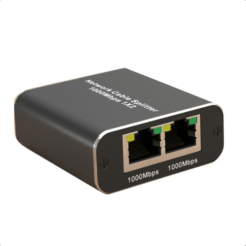 Divisor Ethernet Rj45 Gigabit Bolaazul | Plug & Play, 1000 Mbps, 2 Saídas, Usb-c, Liga De Alumínio