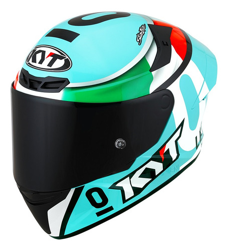 Capacete Kty Tt Course Dalla Porta Leopard Italia Azul N°58