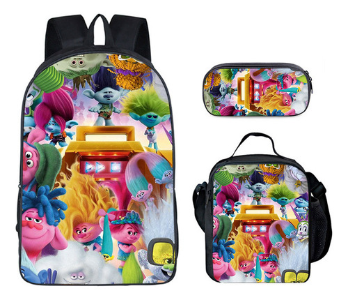 Ch Mochila Escolar Primaria Trolls Transfronterizos, Una,