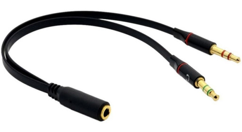 Splitter 2 Audio Jack Con Cable 2 Machos 1 Hembra Tcs