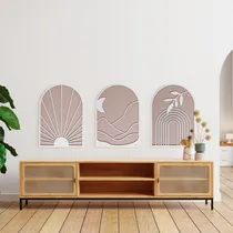 Comprar Cuadros Tripticos Modernos De Madera 3d Decorativos 150x60cm