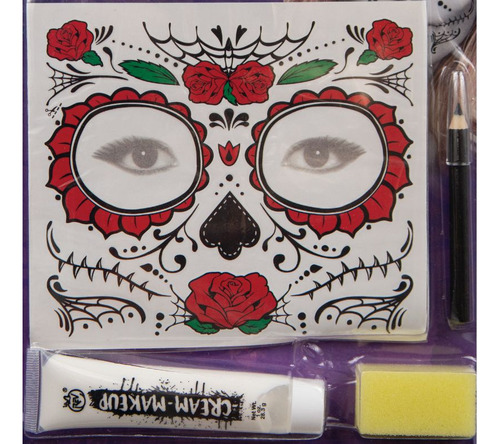 Juego De Maquillaje Catrina Sticker Halloween Terror Fiesta