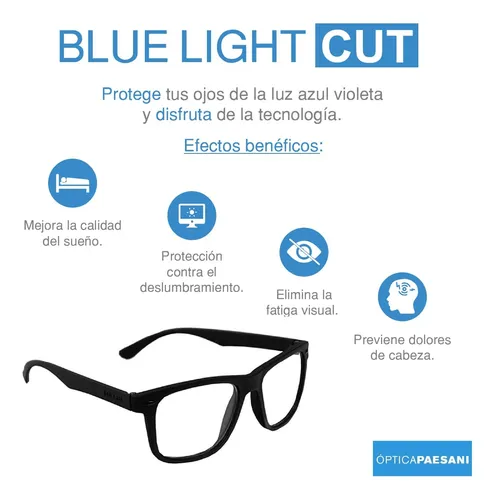 Anteojo Usual Flexible Lentes Filtro Luz Azul Optica Paesani