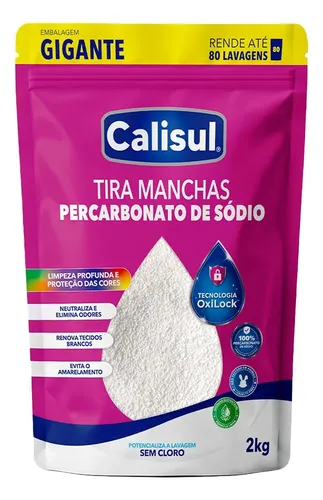 Percarbonato de Sódio Tira Manchas Alvejante 2kg Calisul Granulado