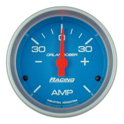 Reloj Amperimetro Orlan Rober Racing 52 Mm 30 Amper Celeste