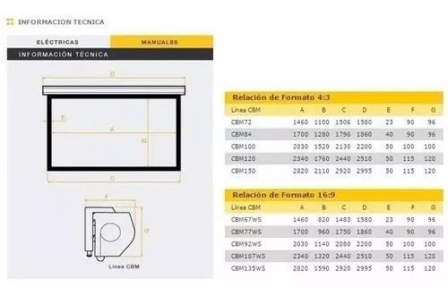 Pantalla para proyector manual 50 - 16:9 - DJMania