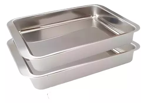 Bandeja Fuente De Horno Multiuso Acero Inox 35,5x26,5x4,4cm