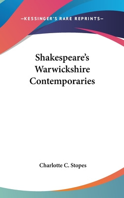 Libro Shakespeare's Warwickshire Contemporaries - Stopes,...