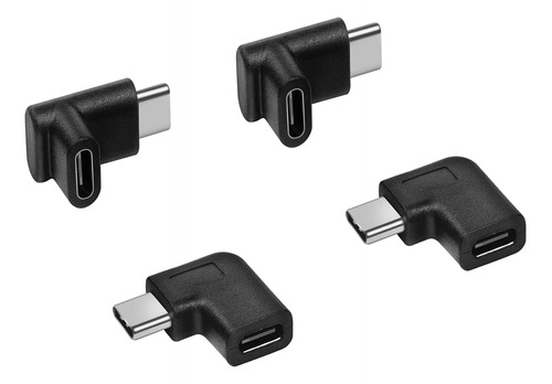 Kuyia Adaptador Usb C De Ángulo Recto (paquete De 4), Tran.