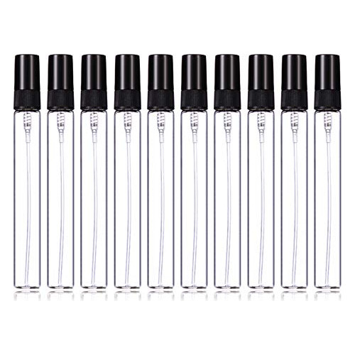 Enslz Atomizador Perfume 10ml - Set De 10 Botellas De Vidrio