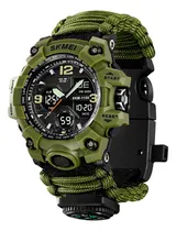 Comprar Reloj Sport Militar Skmei Alarma Luz Cronometro Agua Brujula Verde Musgo Verde Musgo Negro