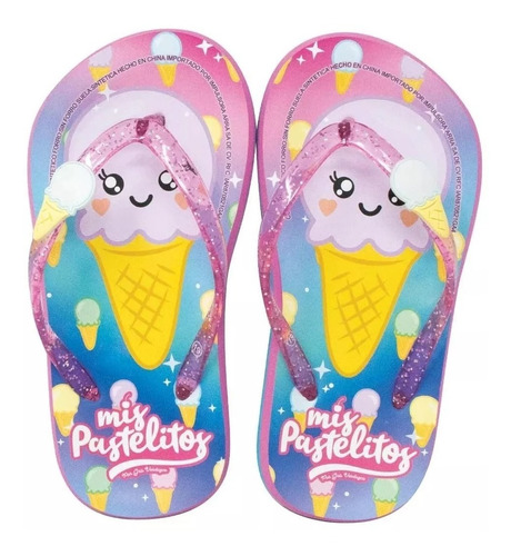 Sandalia Comoda Para Niñas Mis Pastelitos Cono Helado