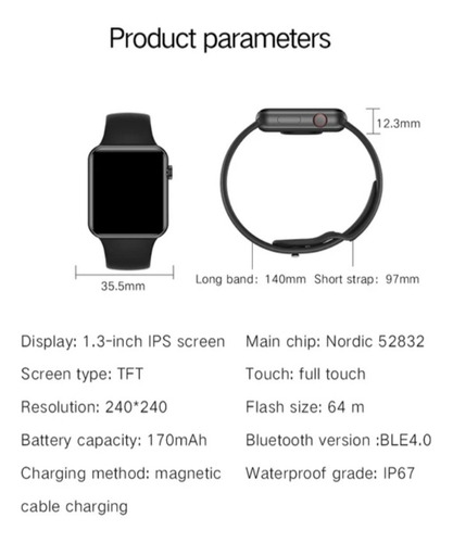Smartwatch Reloj Inteligente B59 Smart iPhone Android Xiaomi