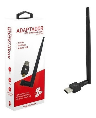 Adaptador Usb Wireless 2.4ghz Interface Usb 2.0