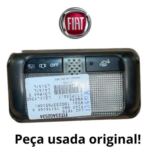 Luz De Teto Fiat Uno 2015/2021