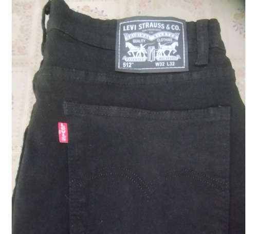 Pantalón Jeans Levi's® 512 Negro Black Stretch Hombre