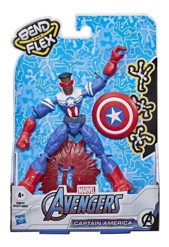 Avengers Bend And Flex Figura Capitan America Nuevo F0971 