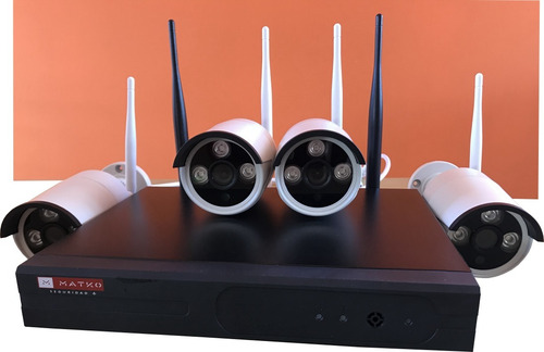 Imagen 2 de 9 de Kit Vigilancia 4 Cam Wifi Disco 500gb- Hd - Matko Seguridad