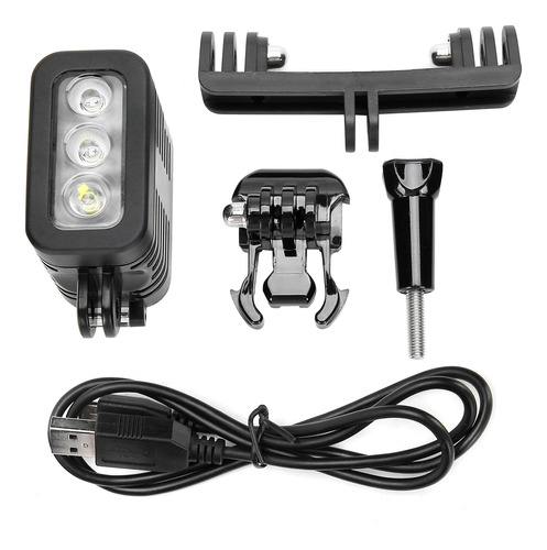 Mini Subacuático Buceo Luz De Relleno Led Clip Para Gopro He