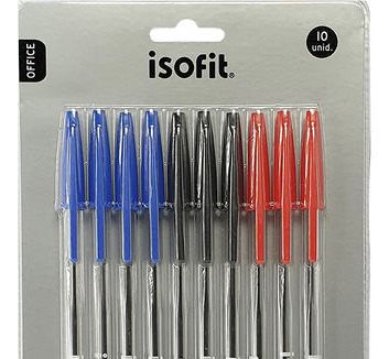 Boligrafo Isofit 0.7 Surtidos 10 Un.