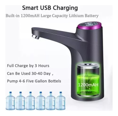 Dispensador De Bomba De Agua Para Tambores Usb Recargables D
