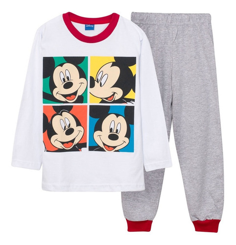 Pijama Manga Larga Disney Mickey Mouse Licencia Original