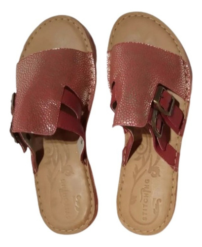Sandalias Grimoldi Stiching Mujer Color Coral Talle 39 Nuevo