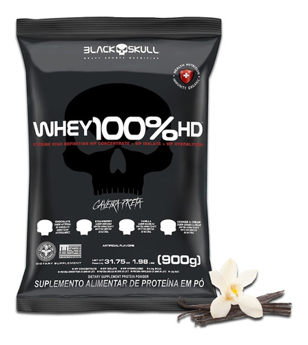 Whey Black Skull Hd 900g 3w + Preço Imbatível