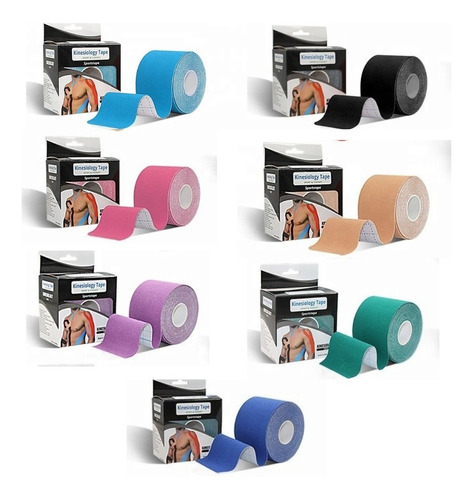 Cintas Vendas Banda Kinesiologicas Fitness Kinesiotape Rollo