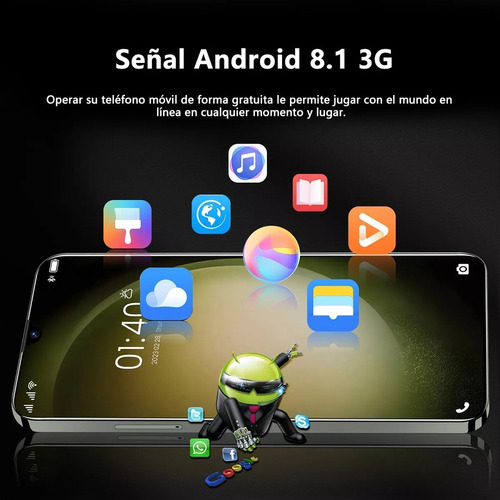 . Teléfonos Inteligentes Android Baratos S23 Ultra 6.1 En Ram1gb Y Rom8gb Verde Oscuro