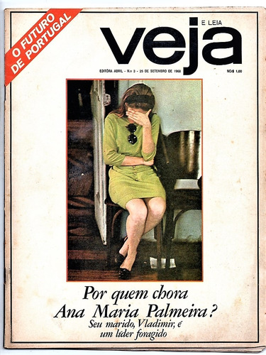 Revista Veja Nº 3 - O Futuro De Portugal - Setembro 1968