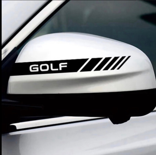 Par Calcomanías Para Espejos Retrovisor Vw Volkswagen Golf