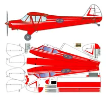 Comprar Avion Piper Pa-18 Escala 1:24  Papercraft (envio X Mail)