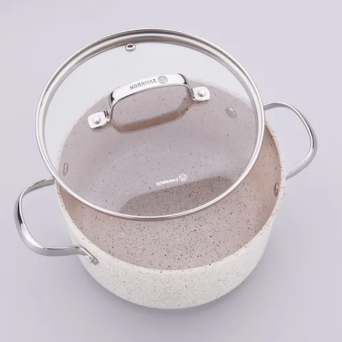 Cacerola De Granito Beige Korkmaz 8 Lt Antiadherente