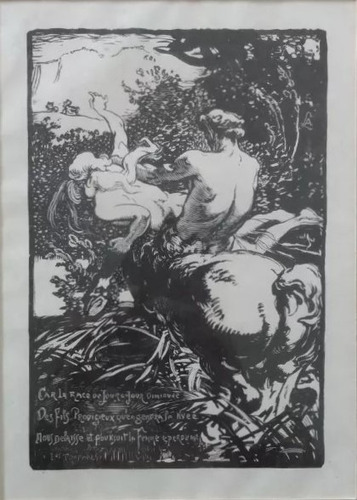 Auguste Lepere - Le Centaure - Xilografia Original