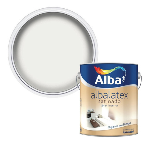 Imagen 4 de 9 de Pintura Latex Interior Albalatex Satinado Blanco 20 Lts