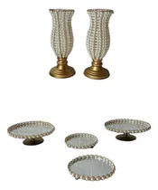 Comprar Kit Pedrarias 6 Peças ( 2 Vasos 4 Bandejas+espelhos)