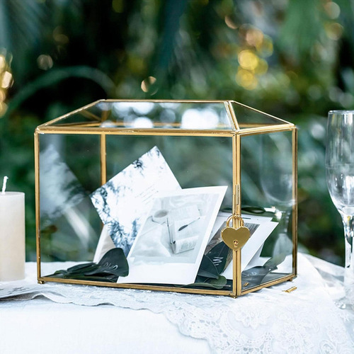 Caja De Vidrio Para Guardar Tarjetas De Regalo, Terrario