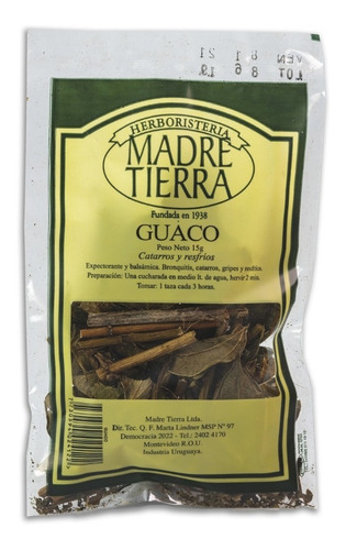 Guaco Madre Tierra 15g - Yuyos Catarros Resfrios 