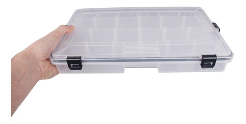 Caja Señuelos Estuche De Pesca 35 X 23 Cm, Con Divisores