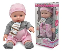 Comprar Muñeco Bebé Con Ropa Y Sonido Habla Ríe Llora Bebote 30 Cm
