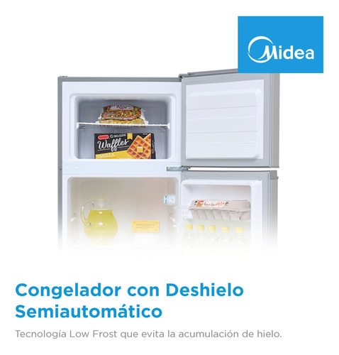 Midea Mdrt210ccnls Refrigerador Con Freezer Color Gris Con Capacidad De 8ft³ 127v