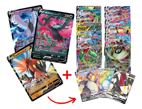 Kit Carta Pokémon Lendários Articuno Zapdos Moltres De Galar