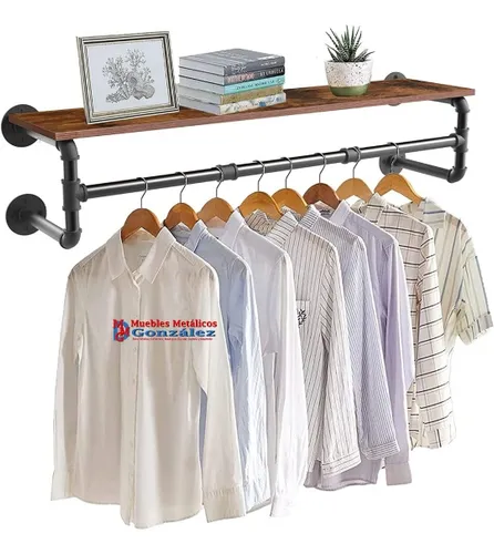 Perchero de pared con tubo para colgar la ropa sale