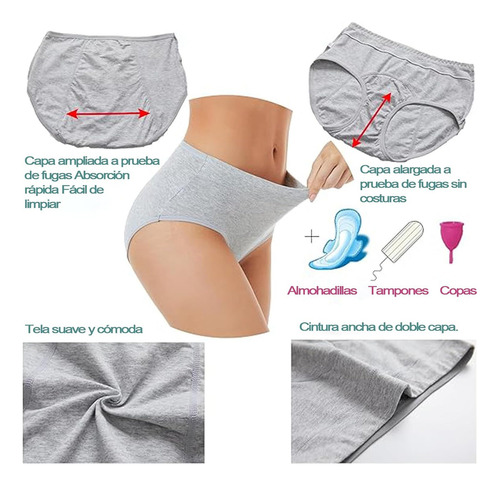 Paquete De 3 Bragas Se Período Para Mujer,calzón Menstrual