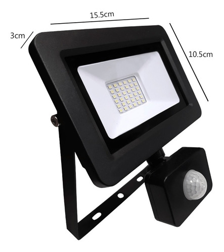 Imagen 5 de 10 de Reflector Led 50w Exterior Interior Sensor Luz Blanca Ip65