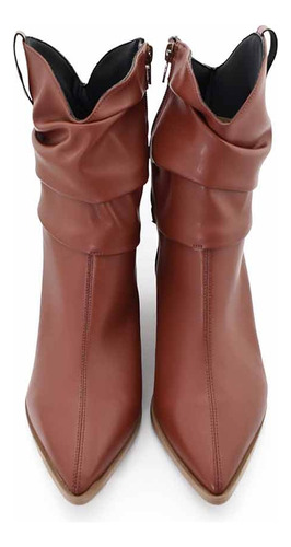 Botas Texanas Mujer Taco Medio Punta Fina Hebilla Elegantes